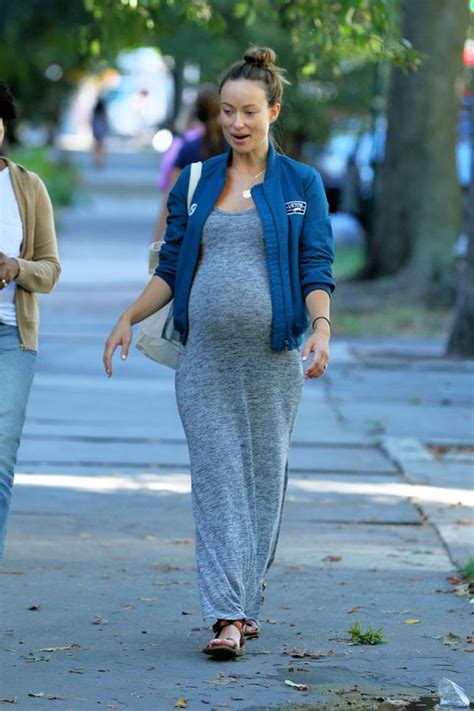 Bump Watch Very Pregnant Olivia Wilde Looks Ready To Pop In A Skin