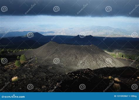 Dramatic Light On Cinder Cones Stock Image Image Of Land Natural