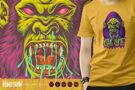 Scary Roar Gorilla Glue Symphony Graphic By Artgrarisstudio · Creative