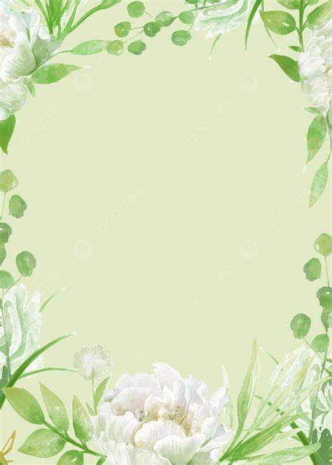 Creative Green Plant Floral Border Background Wallpaper Image For Free