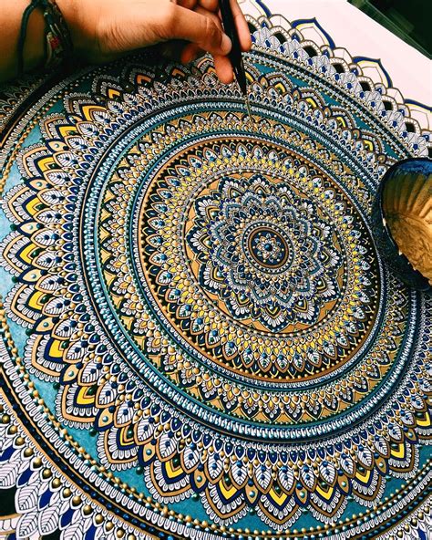 Elaborate Mandala Designs Gilded With Gold Leaf By Artist Asmahan