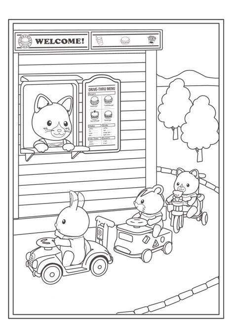 calico critters coloring pages    print