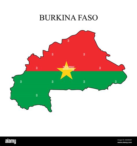 Ilustración Vectorial Del Mapa De Burkina Faso Economía Global País
