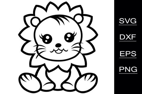 Baby Lion Svg Cutting Files