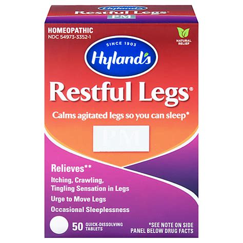 Hylands Restful Legs Homeopathic Quick Dissolving Tablets 50 Ea Box