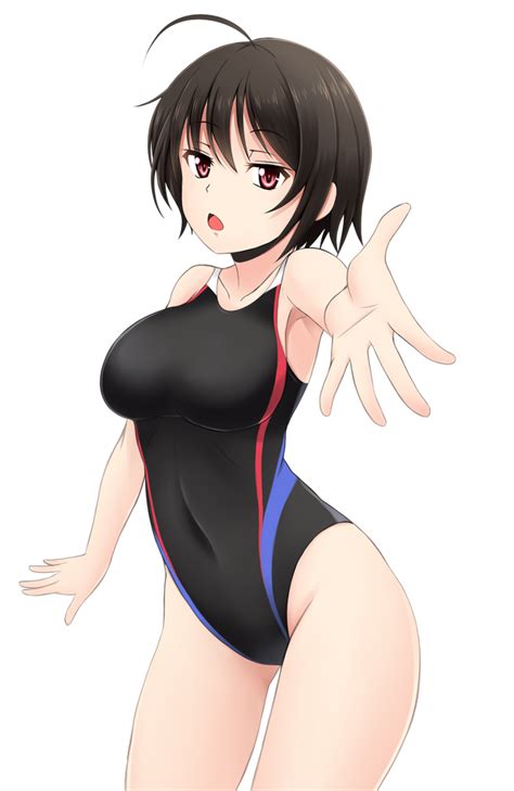 anime girl in one piece swimsuit by demongirl289 on deviantart