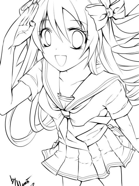 Printable Cute Anime Coloring Pages