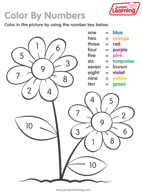 Number 1 10 Printable Junior Learning Uk