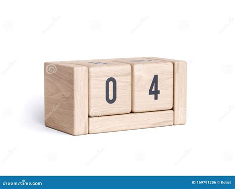 Wood Block Cube Date Day Calendar Stock Illustration Illustration Of