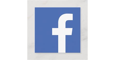 Facebook Logo Social Media Modern Trendy Business Calling Card Zazzle
