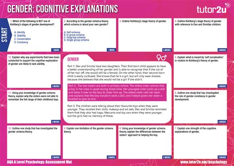 Cognitive Explanations Of Gender Development Psychology Tutor2u