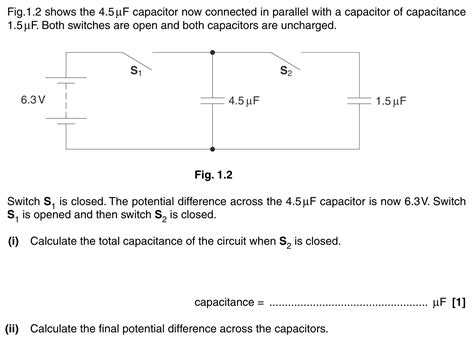 Find the total capacitance for three capacitors connected in series, given their individual capacitances. homework and exercises - Capacitors in parallel final ...