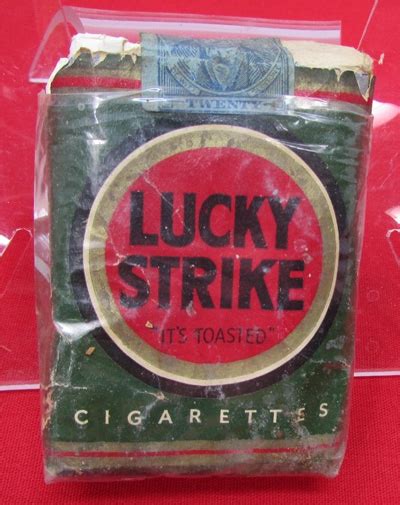 Stewarts Military Antiques Us Wwii Lucky Strike Green Cigarette
