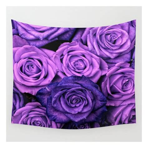 Purple Roses Wall Tapestry Rose Wall Rose Wall Art Outside Wall Art