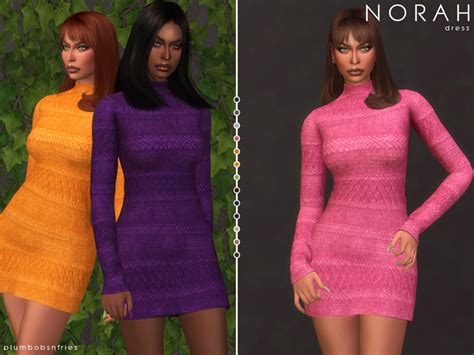 Sims 4 Norah Dress By Plumbobs N Fries At Tsr The Sims Book