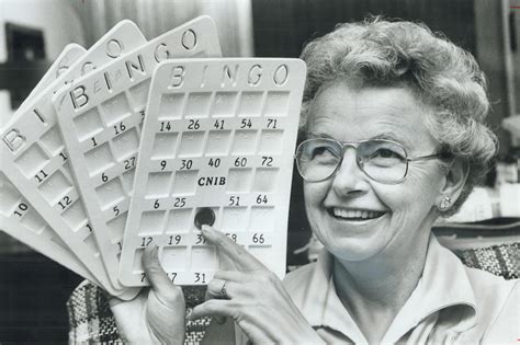 Braille Bingo Cards Are Held By Hazel Jarvis Of Mississauga Who Heads