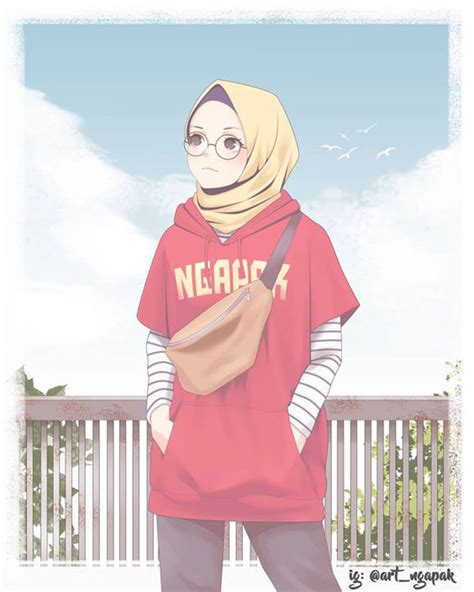 Gambar Kartun Wanita Muslimah Cantik Dan Lucu Anime Girl Hijab