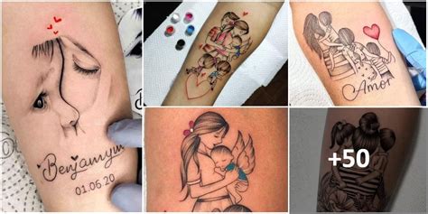 Tatuajes E Ideas Originales 2024 Tatuajes De Madres Hijos Y Familia 🥇