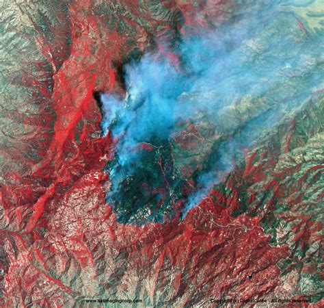 Quickbird Satellite Image Arizona Wildfires Satellite
