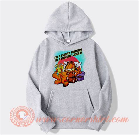 Garfield Im A Friday Person Hoodie On Sale