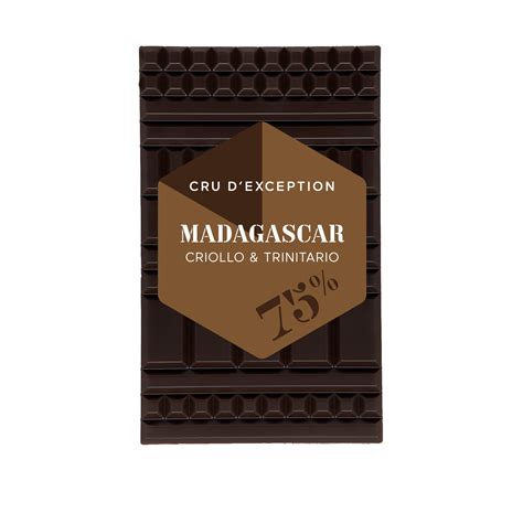 Tablette Madagascar Criollo Trinitario Chocolat Noir 75 Le