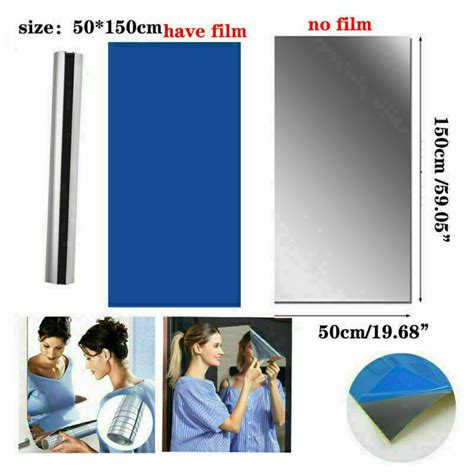 Self Adhesive Mirror Reflective Wall Sticker Roll Film Paper Room