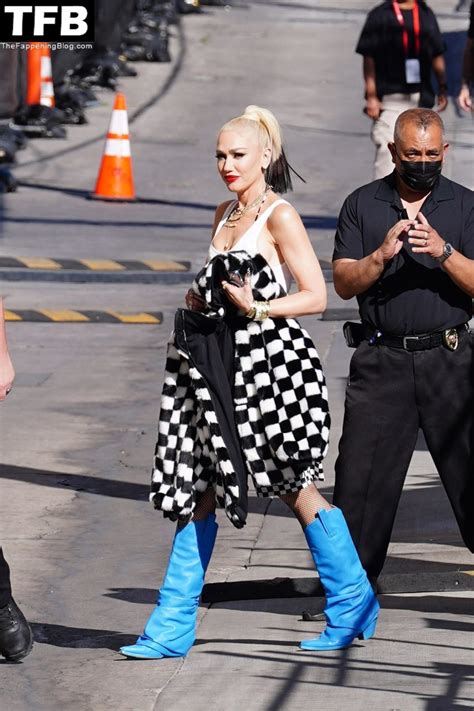 Gwen Stefani Arrives For An Appearance On Jimmy Kimmel Live 87 Photos