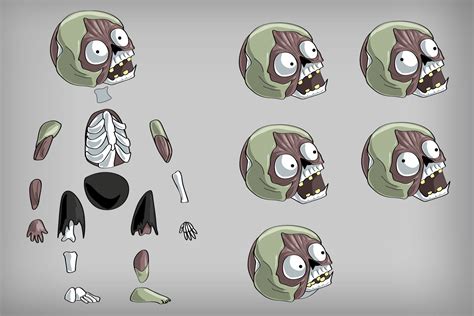 2d Game Zombie Character Sprite Pack 2