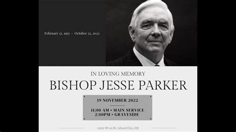 Home Going Service For Bishop Jesse Parker Youtube