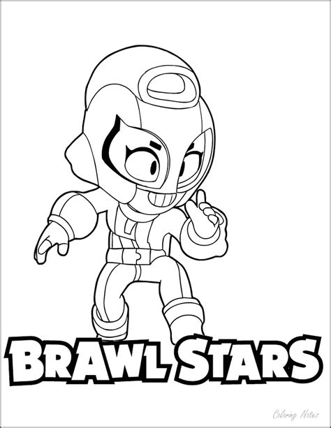 Brawl Stars Coloring Pages All Characters Printable Free Coloring