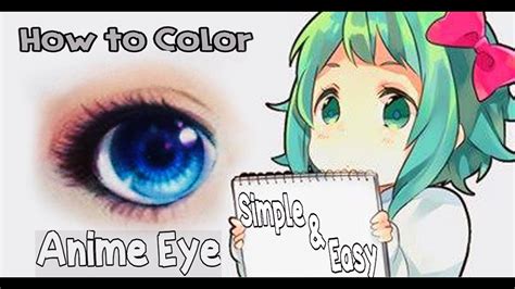 After getting the correct face shape, draw a single horizontal and vertical. Anime Eye Coloring Tutorial Using Colored Pencils - YouTube