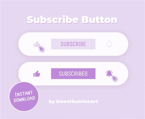 Animated Youtube Subscribe Button Purple Like Download Now Etsy