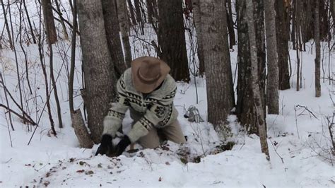 Dirt Hole Sets In The Snow Trapping With Squirrely Youtube