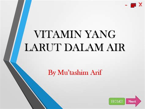 Vitamin jenis ini diproses lebih mudah dalam tubuh. (PPT) VITAMIN YANG LARUT DALAM AIR | Muhammad RaFa ...