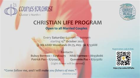 Christian Life Program Cluster 2 North 1 Couples For Christ