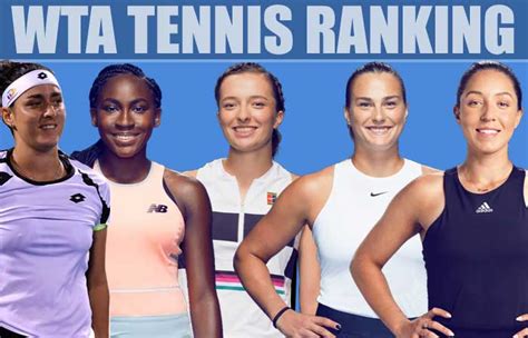 Womens Tennis Rankings Latest Wta Rankings Sports News