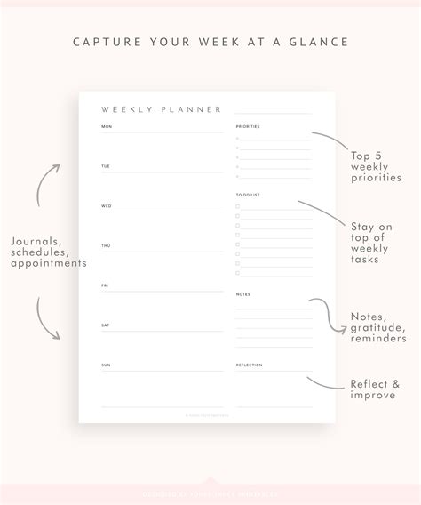 This Elegant Weekly Planner Printable Bundle Allows You To Quickly