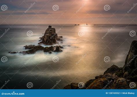 Dreamy Seascape Lands End Cornwall Stock Photo Image Of Cornwall