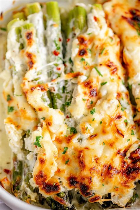 Squeeze 1/2 of a lemon evenly over the asparagus. Cheesy Asparagus Casserole | Asparagus casserole ...