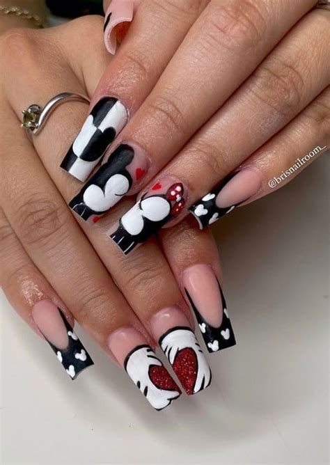 30 Minnie Mouse Nail Designs Mickey And Minnie Love