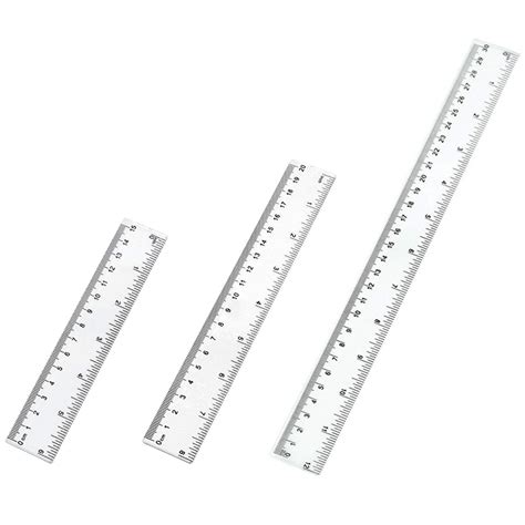Buy 6 Pcs Clear Ruler 6 Inch 8 Inch 12 Inch Small Ruler With