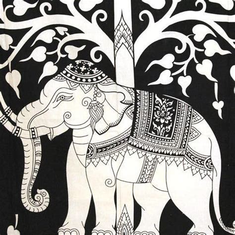 Find musical notes, music instruments, drums, tubas and more for less at you online fabric store. black and white elephant tapestry good luck tree of life tapestries wall hanging dorm room wall ...