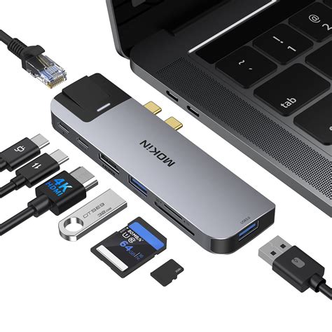 Buy Macbook Pro Usb Adapter Usb C Multiport Adapter Hub Mac Dongle For