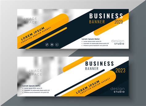 Get inspired with ideas & examples from 1000s of trade show banner designs in you can message the designers to speak to them or even hire them if you like their work. modern yellow business banner design - Download Free ...