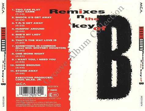 Urban Groove Album Collection Bobby Brown Remixes In The Key Of B R B Male Singer