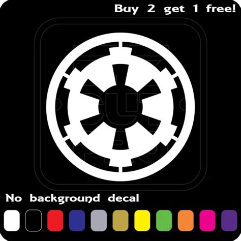 Star Wars Logo Galactic Empire Sticker Vinyl Decal Car Window Buy Get Free Picclick Uk