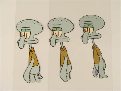 Squidward Walking Art Original Spongebob Cels Animation