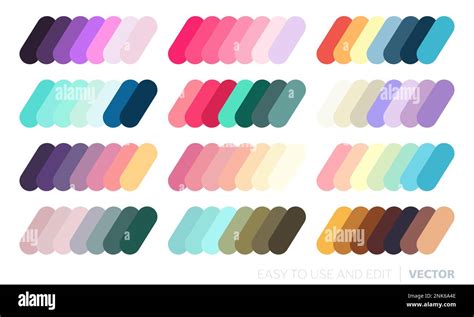 Set Of Vector Palette Modern Color Schemes And Combinations
