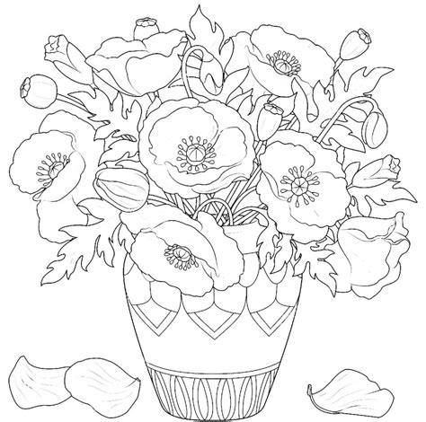Flower Bouquet Coloring Page Coloring Page Coloring Home