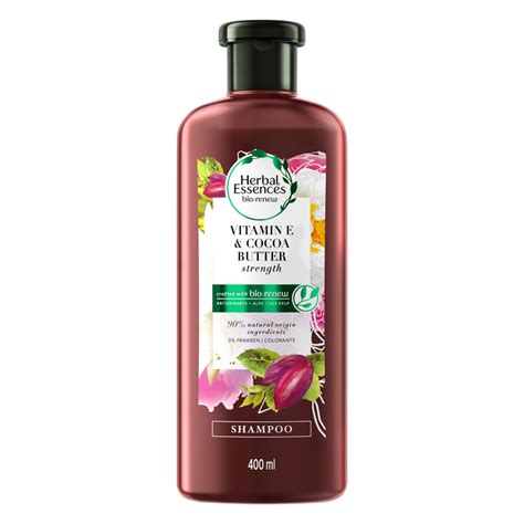 Shampoo Vitamina E And Manteiga De Cacau Herbal Essences Biorenew Frasco 400ml Gtineanupc